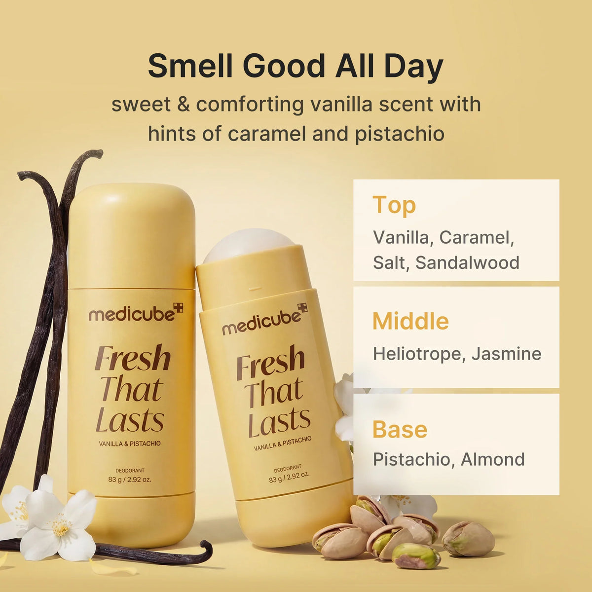 Kojic Acid Brightening Deodorant (Vanilla & Pistachio)