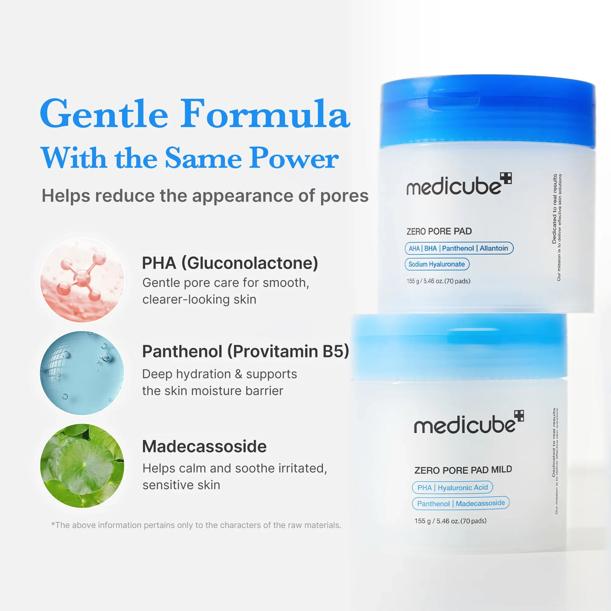 Zero Pore Madecassoside Pads (Mild)
