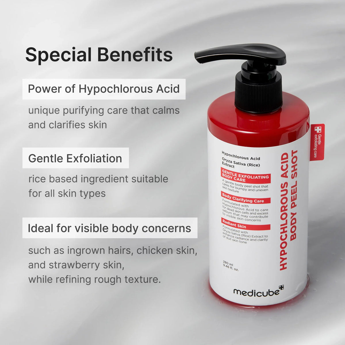 Hypochlorous Acid Rice Body Peel Shot